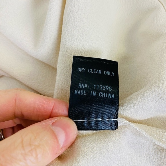 Ark & Co Cocktail Dress with Gold Accents, Large, Cream Mini Dress with Belt - Picture 7 of 16